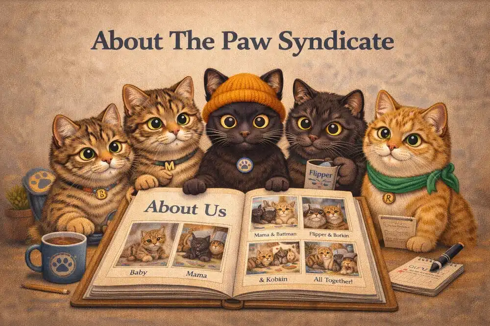 The Paw Syndicate crew sharing their story on the About Us page