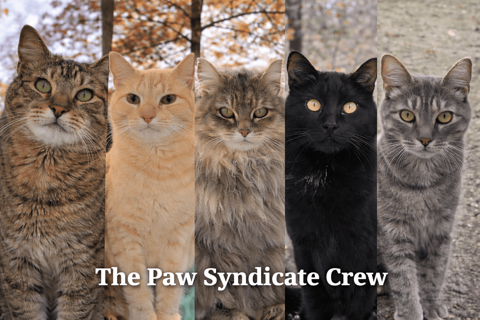 Paw Crew feral cats Mama Baby Batman Flipper Robin